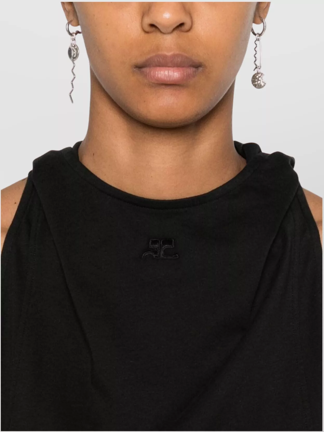Courrèges Jersey Tank With Racerback And Hood