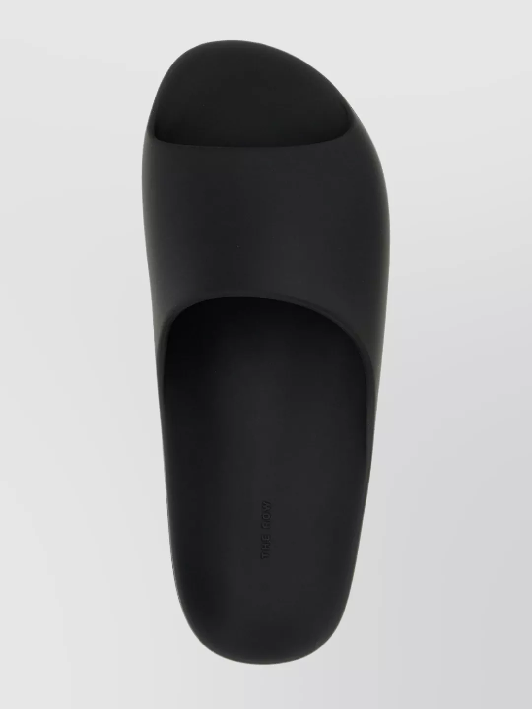 The Row Flat Open Toe Slides For Everyday Wear In Black