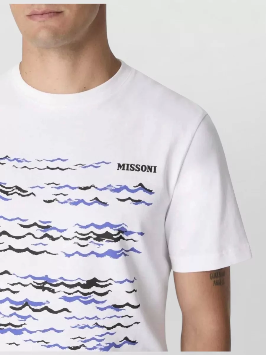 Missoni Wave Print Cotton Short-Sleeve T-Shirt