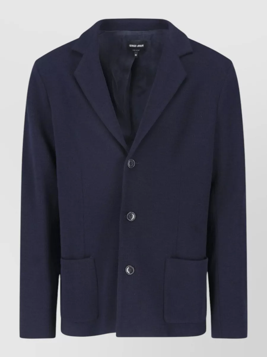 Giorgio Armani virgin wool single breasted coat