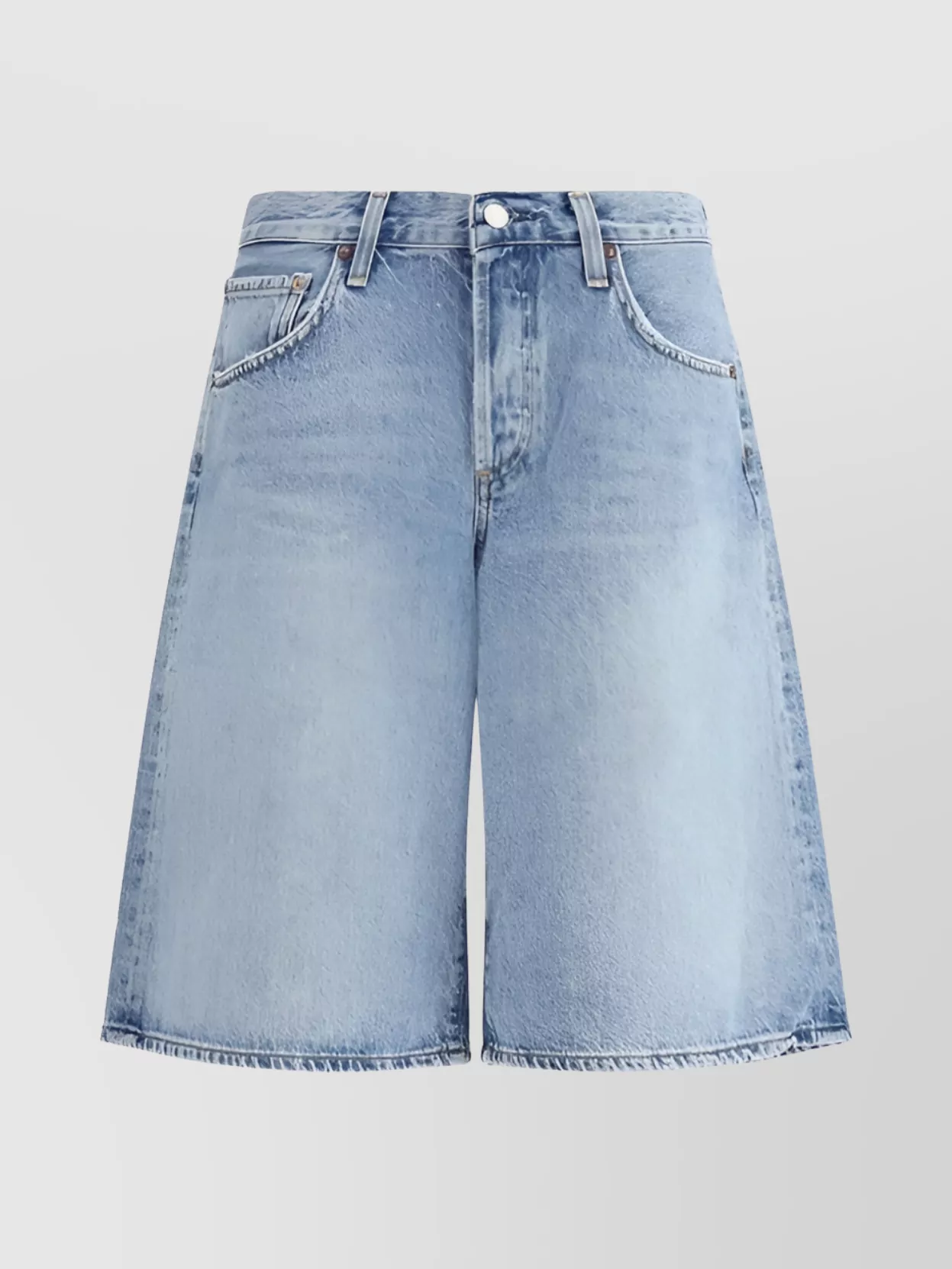 Agolde Urban Baggy Denim Shorts With Belt Loops