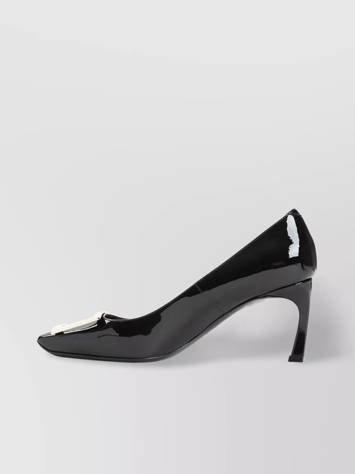 Roger Vivier Patent Leather Belle Vivier Pumps With Maxi Buckle 8cm In Black