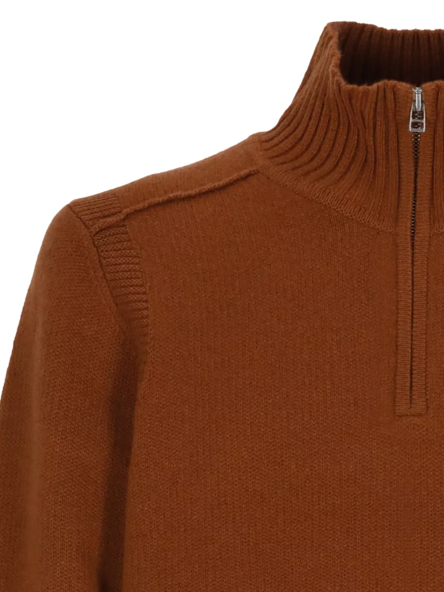 Guest In Residence Cashmere Zip-Up High-Neck Jumper