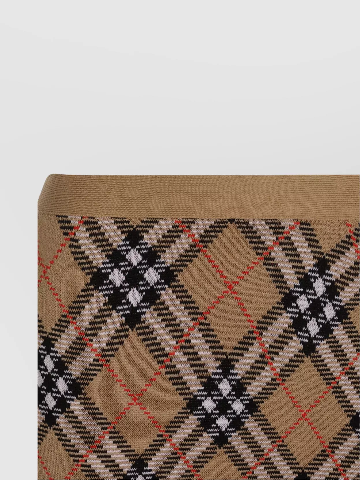 Burberry Knee Length Skirt Argyle Pattern