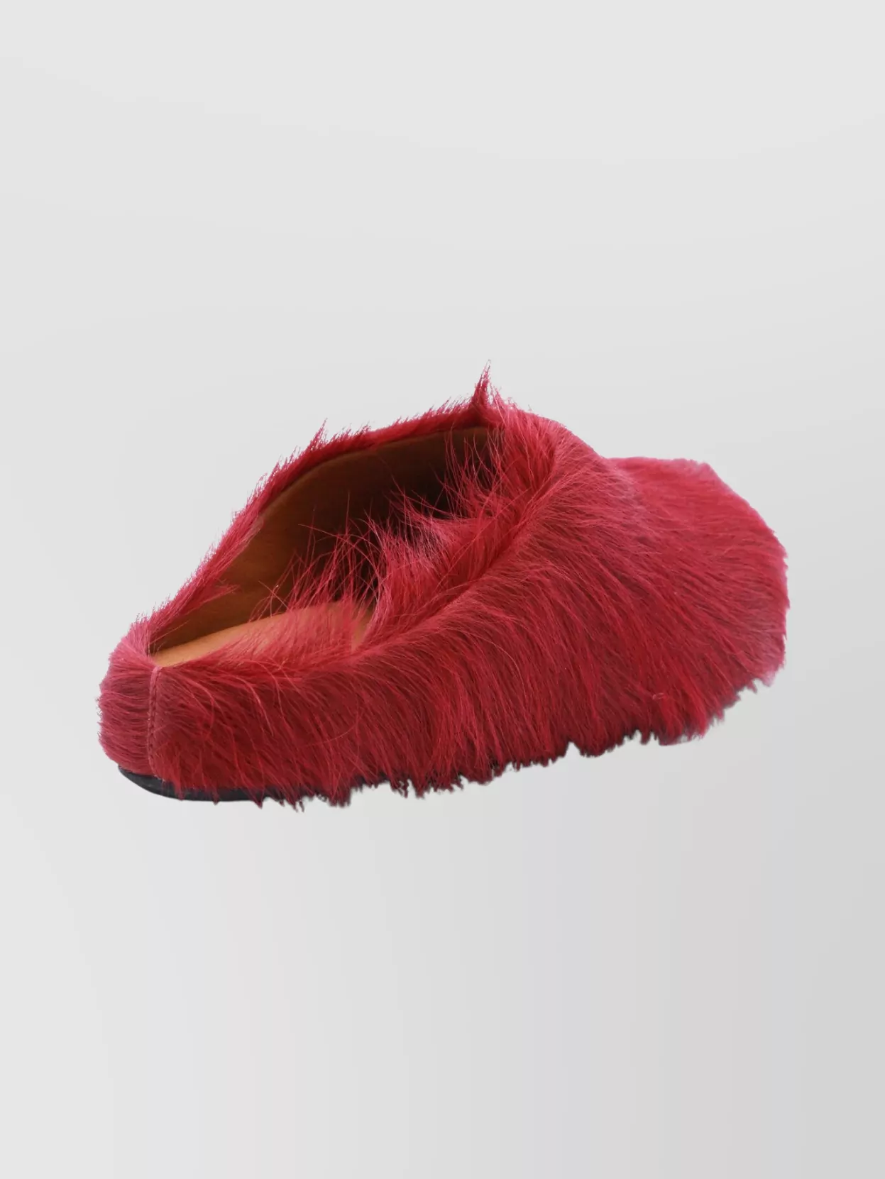 Marni Faux Fur Mules Flat Sole