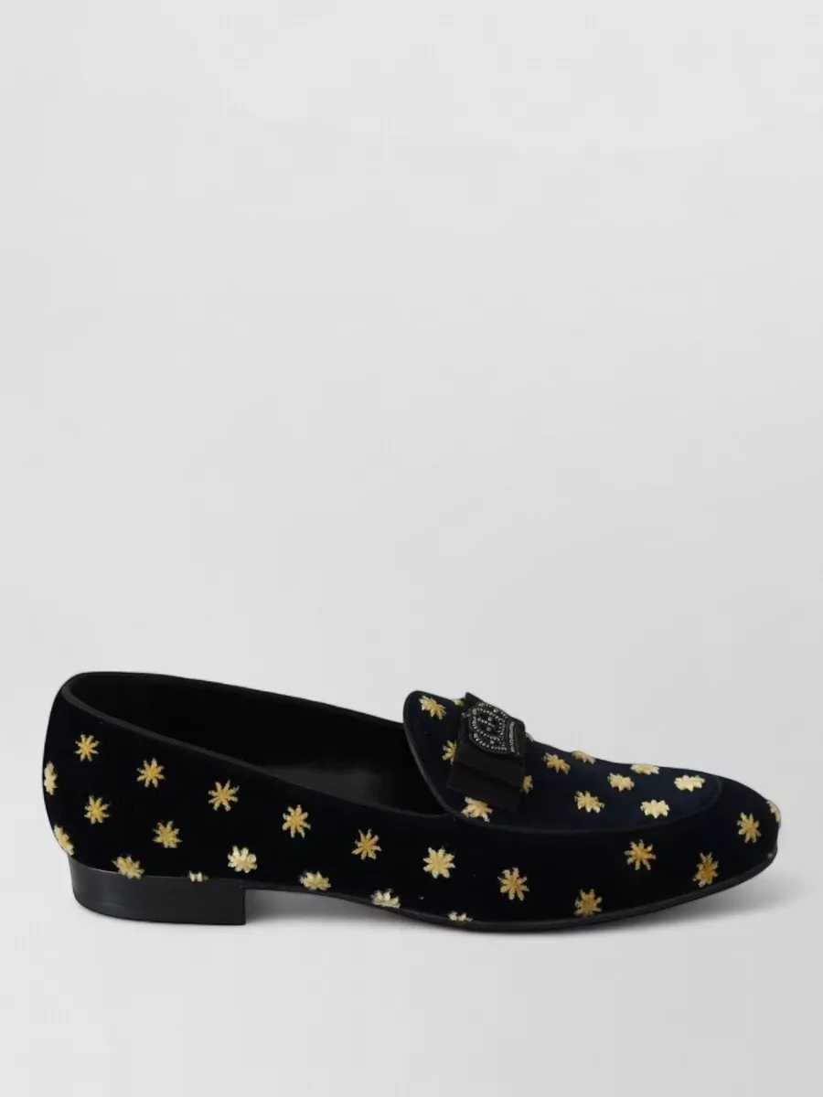 Dolce&Gabbana Velvet Embellished Slippers