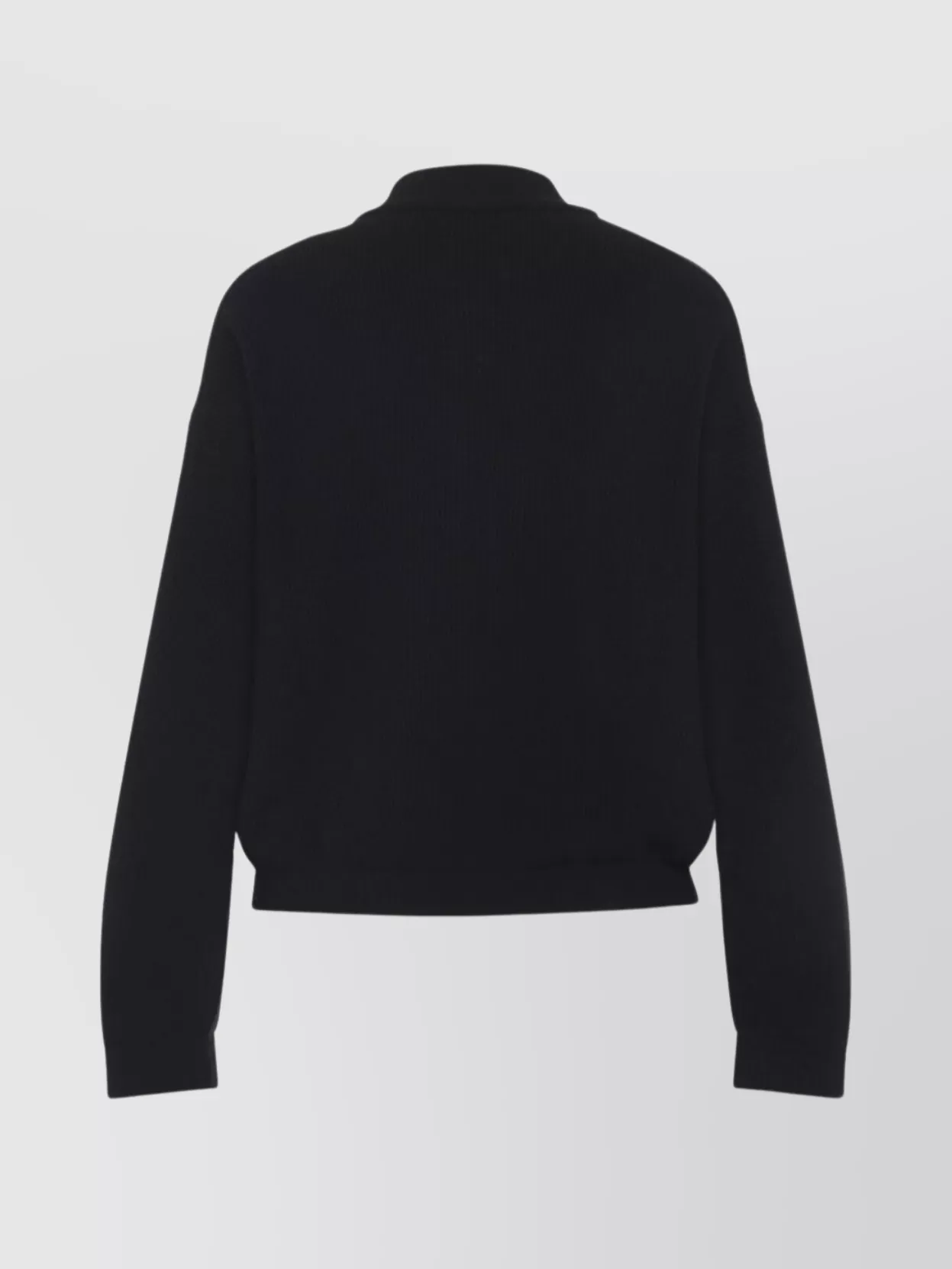 Fabiana Filippi Long Sleeve Bomber Jacket With Ribbed Cuffs In Black