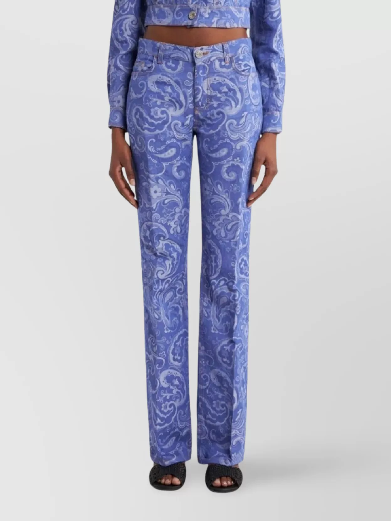 Etro Paisley Pattern Denim Trousers