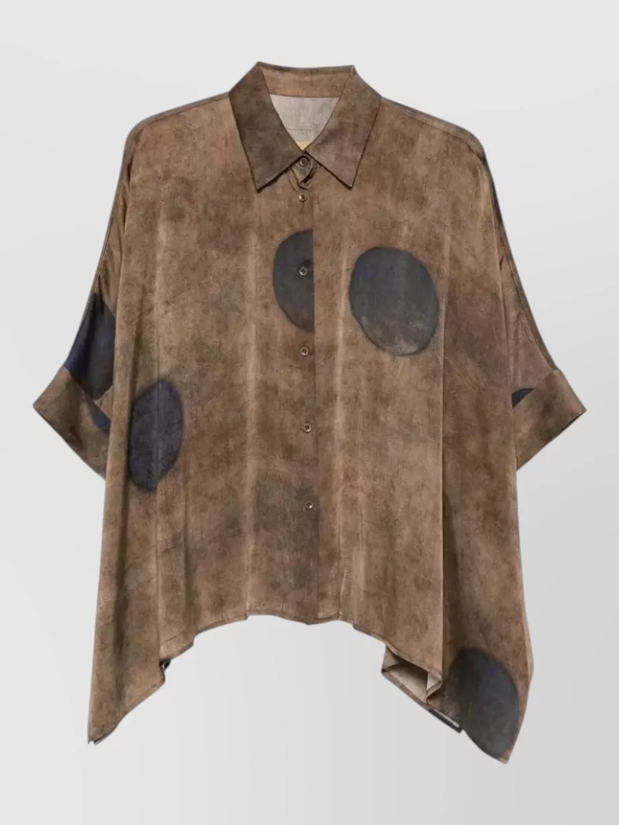 Uma Wang Silk polka-dot button-up blouse