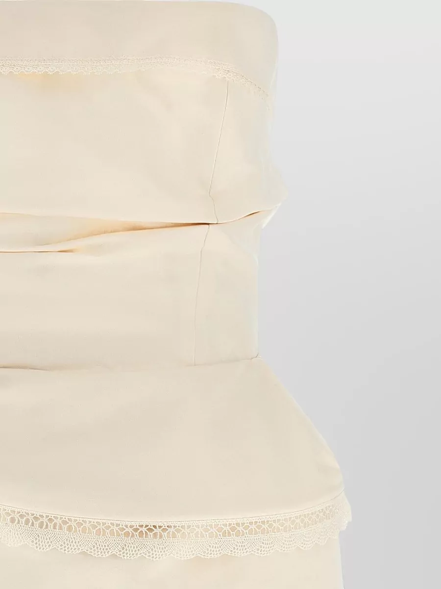 Magda Butrym Strapless Dress Re26 Draped Lace Detail