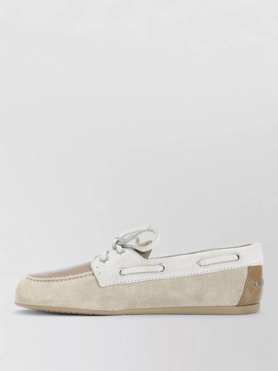 Miu Miu Leather And Suede Loafers