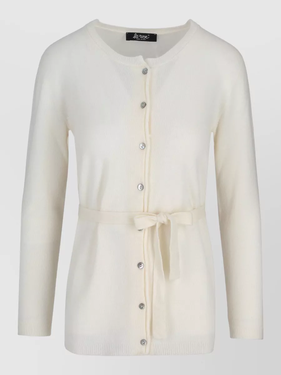 La Rose cashmere long cardigan