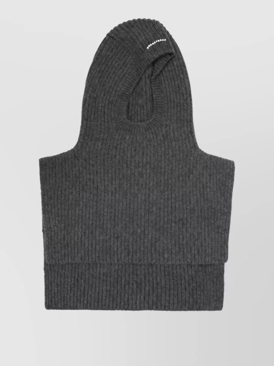 Carven Cashmere Ribbed Hood