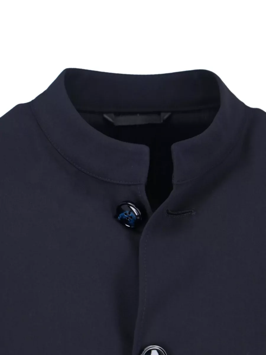 Giorgio Armani Tailored Blazer Jacket Stand Collar Front Pockets