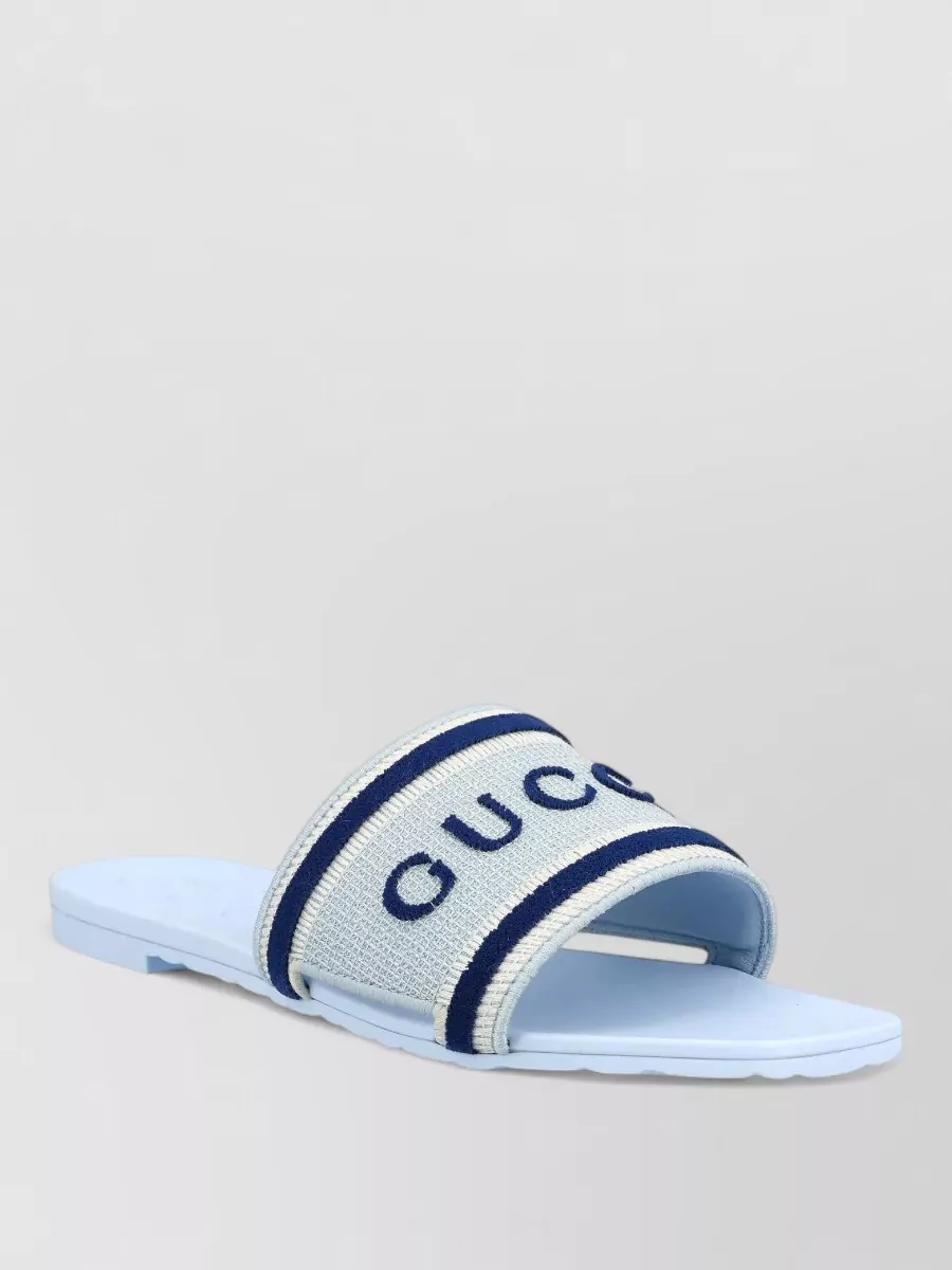 Gucci Logo-Embroidered Slide Sandals