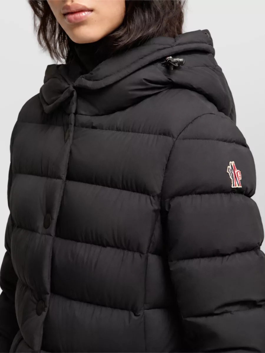 Moncler Down Hooded Shearling-Trimmed Ski Jacket