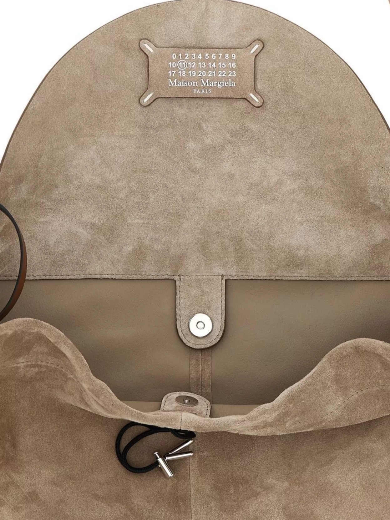 Maison Margiela Small Suede Drawstring Shoulder Bag