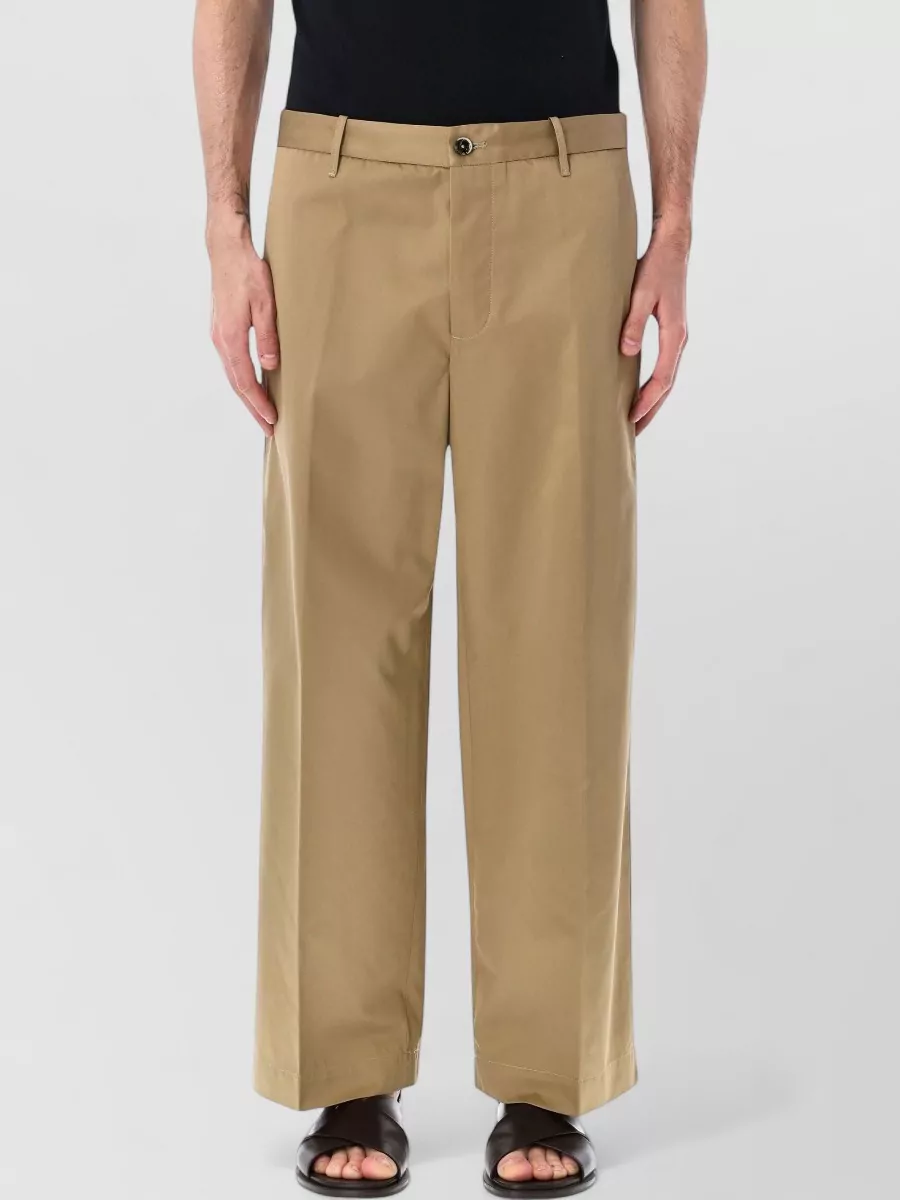 Nine In The Morning cotton straight-leg chino shorts