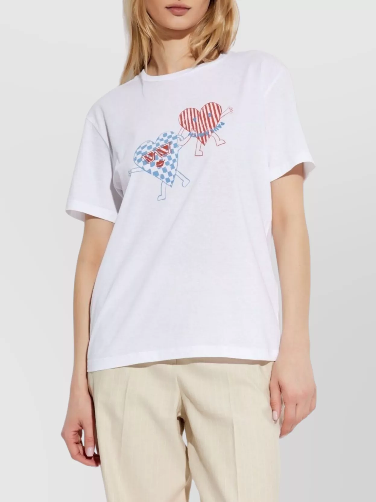 Paul Smith Cotton T-Shirt Hearts Crew Neck