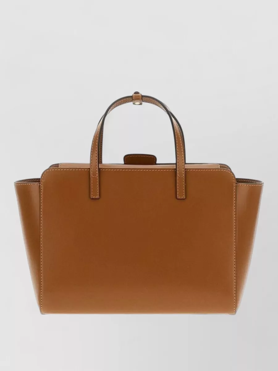Hidesins Calf Leather Flap Medium Tote Bag