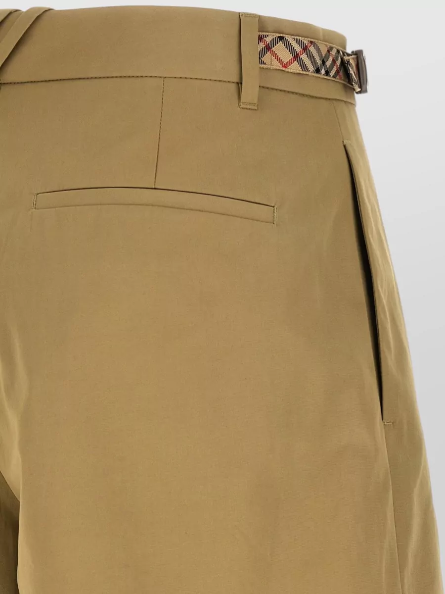 Burberry Cotton Wide-Leg Cropped Shorts