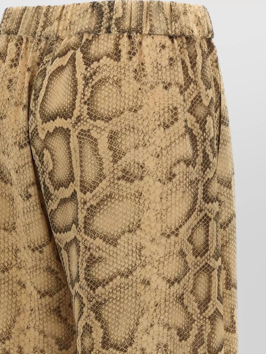 The Andamane Lena Snake Print Wide Leg Trousers