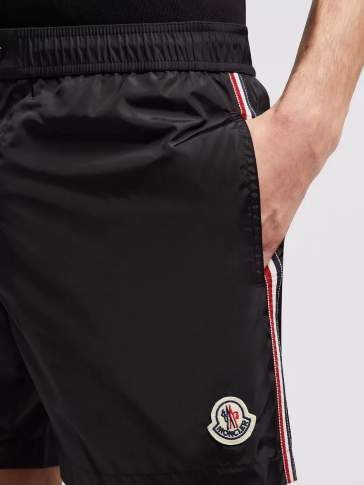 Moncler Tricolor Trim Swim Shorts