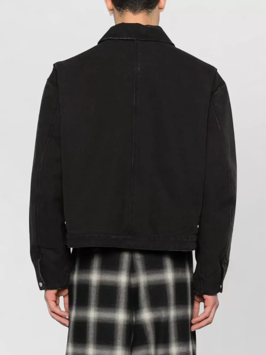 Represent Mens Coat Collared Design Chest And Side Pockets
