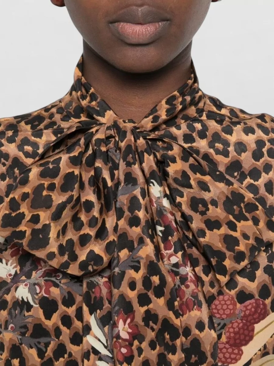 Etro Silk Printed Pussy-Bow Blouse