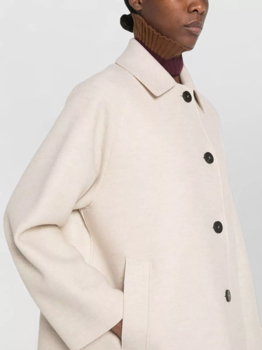 Harris Wharf London Virgin Wool Single-Breasted Long Coat