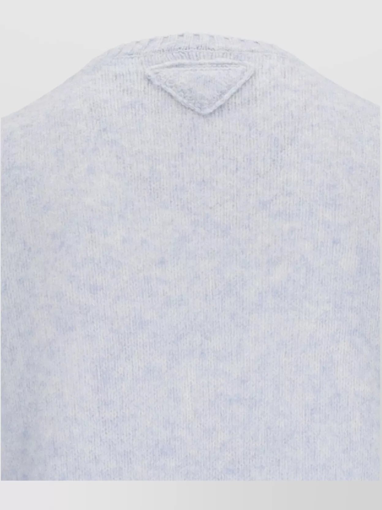 Prada Crewneck Ribbed Sweater Long Sleeves In Blue