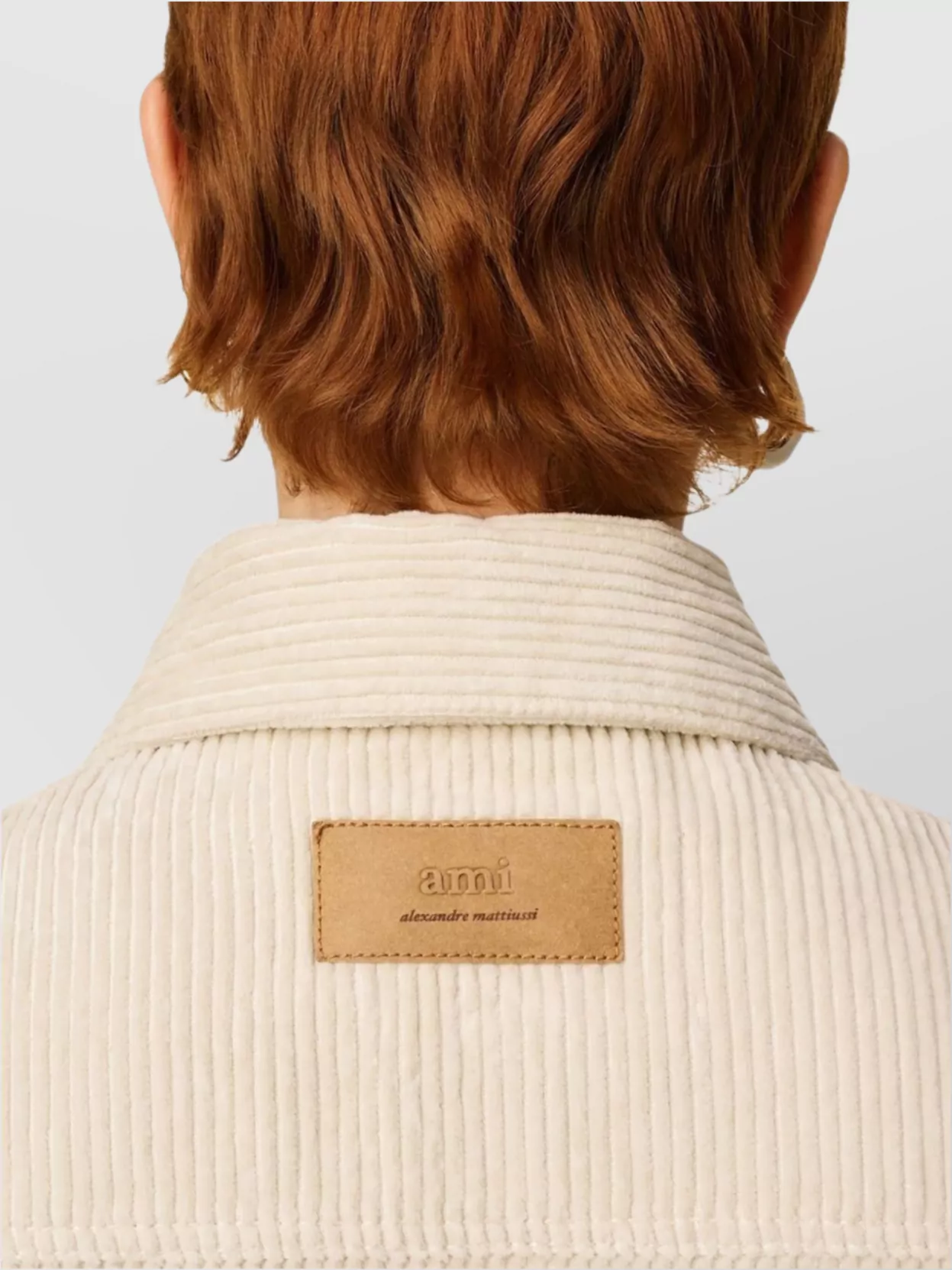 Ami Paris Longline Corduroy Overshirt Chest Pocket