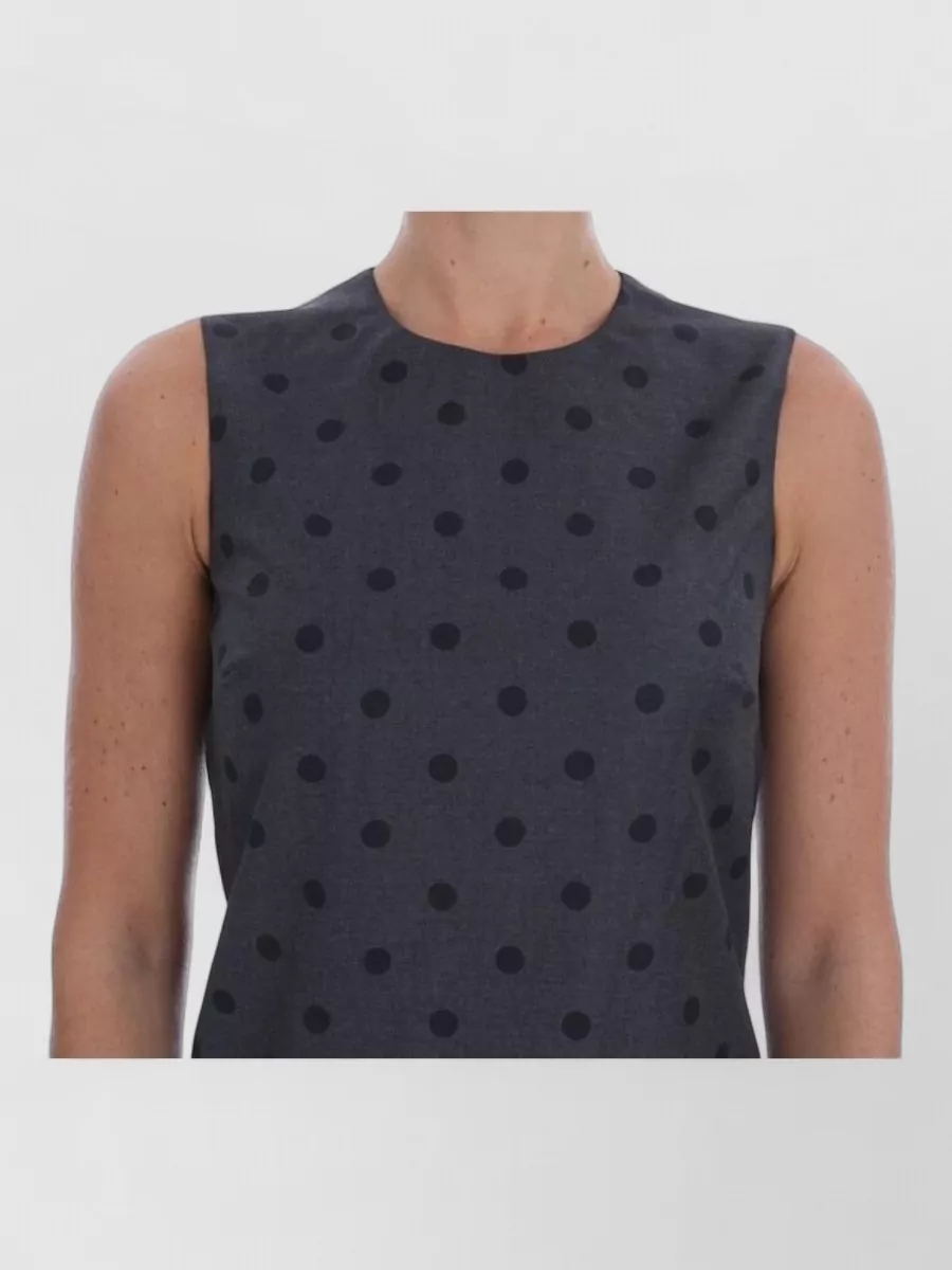 Dolce&Gabbana Wool Sleeveless Polka-Dot Knee-Length Dress