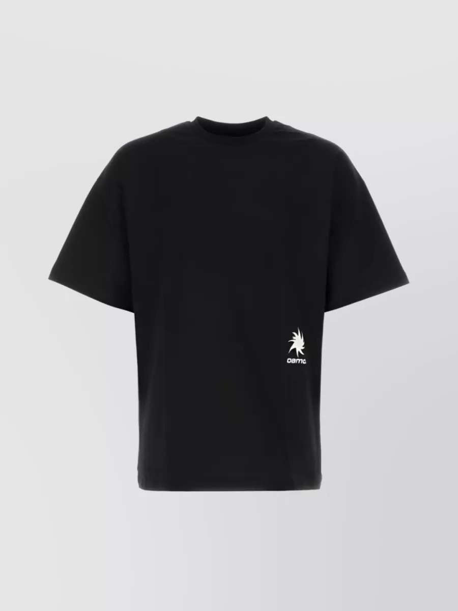 Shop Oamc Photograph Print Crew Neck T-shirt In Black