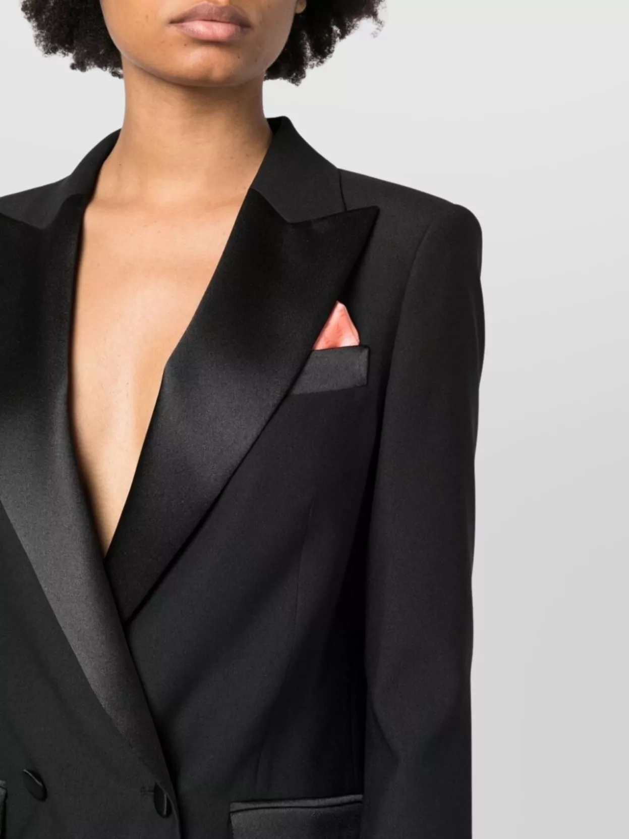 Hebe Studio Bianca Double-breasted Cady Blazer