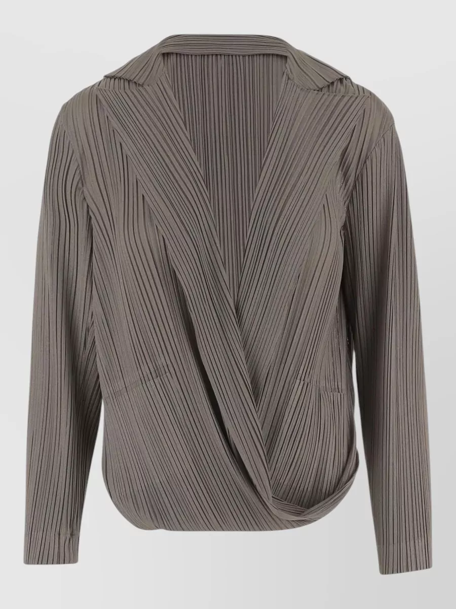 Giorgio Armani Pleated Twin Set Blouse