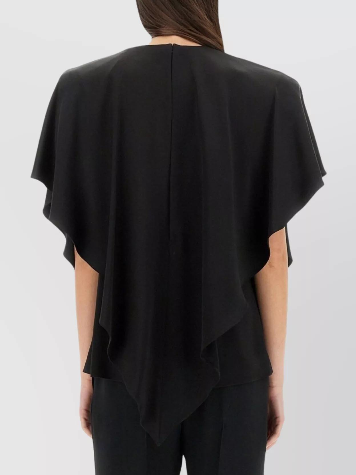 Stella Mccartney Draped Cape Sleeve Asymmetric Hem Top