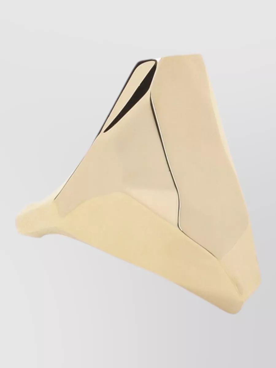 Lanvin Cubic Signet Ring Geometric Wide Band