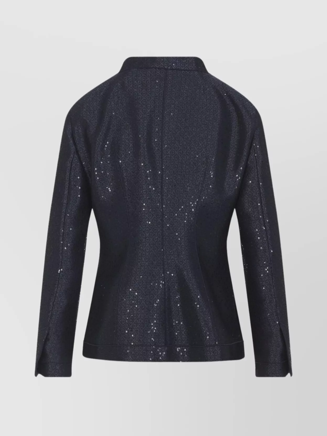 Giorgio Armani Tailored Jacket Sequin Embellishments In Blue