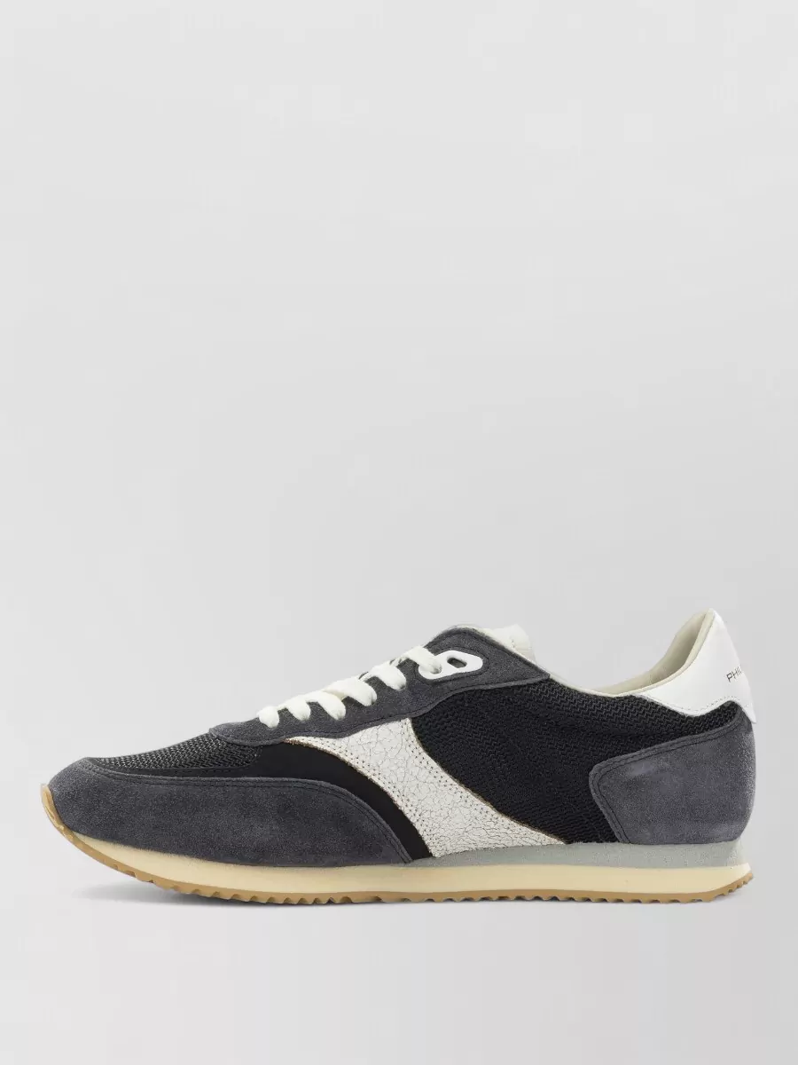 Philippe Model Sneakers Slip On Suede Mesh Rubber Sole