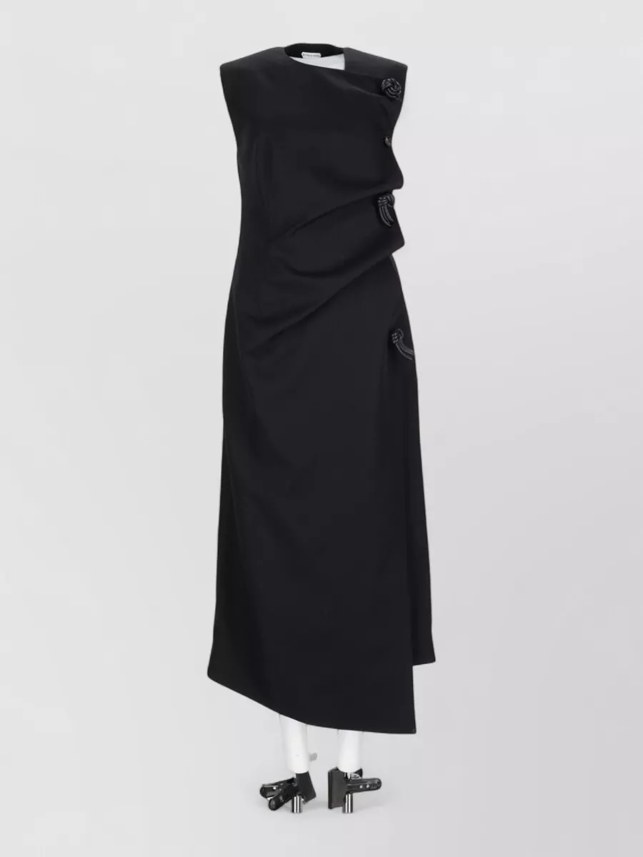 Bottega Veneta wool knot detail midi dress