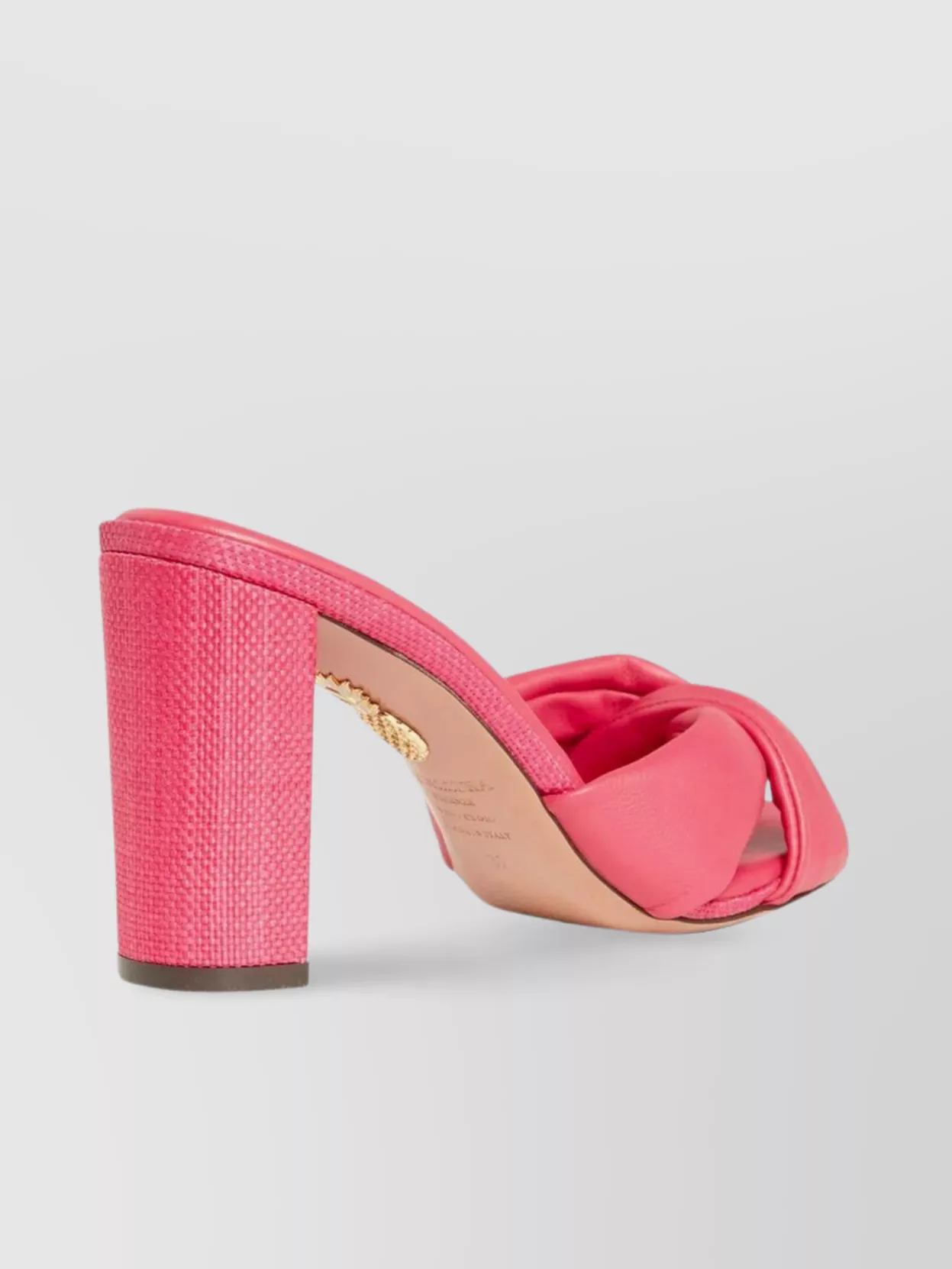 Aquazzura Heeled Sandals With Knotted Detail And Open Toe In Pink