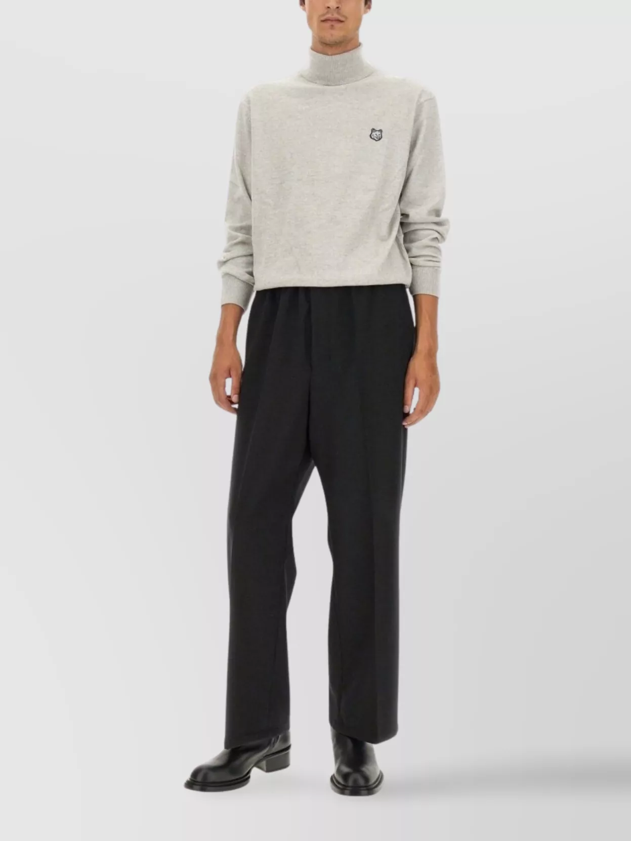 Maison Kitsuné Fox Patch Turtleneck Sweater