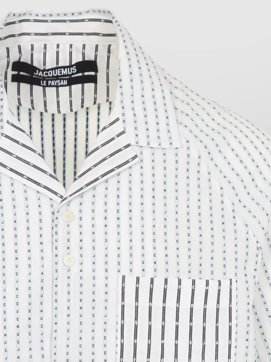 Jacquemus Striped Logo-Print Shirt