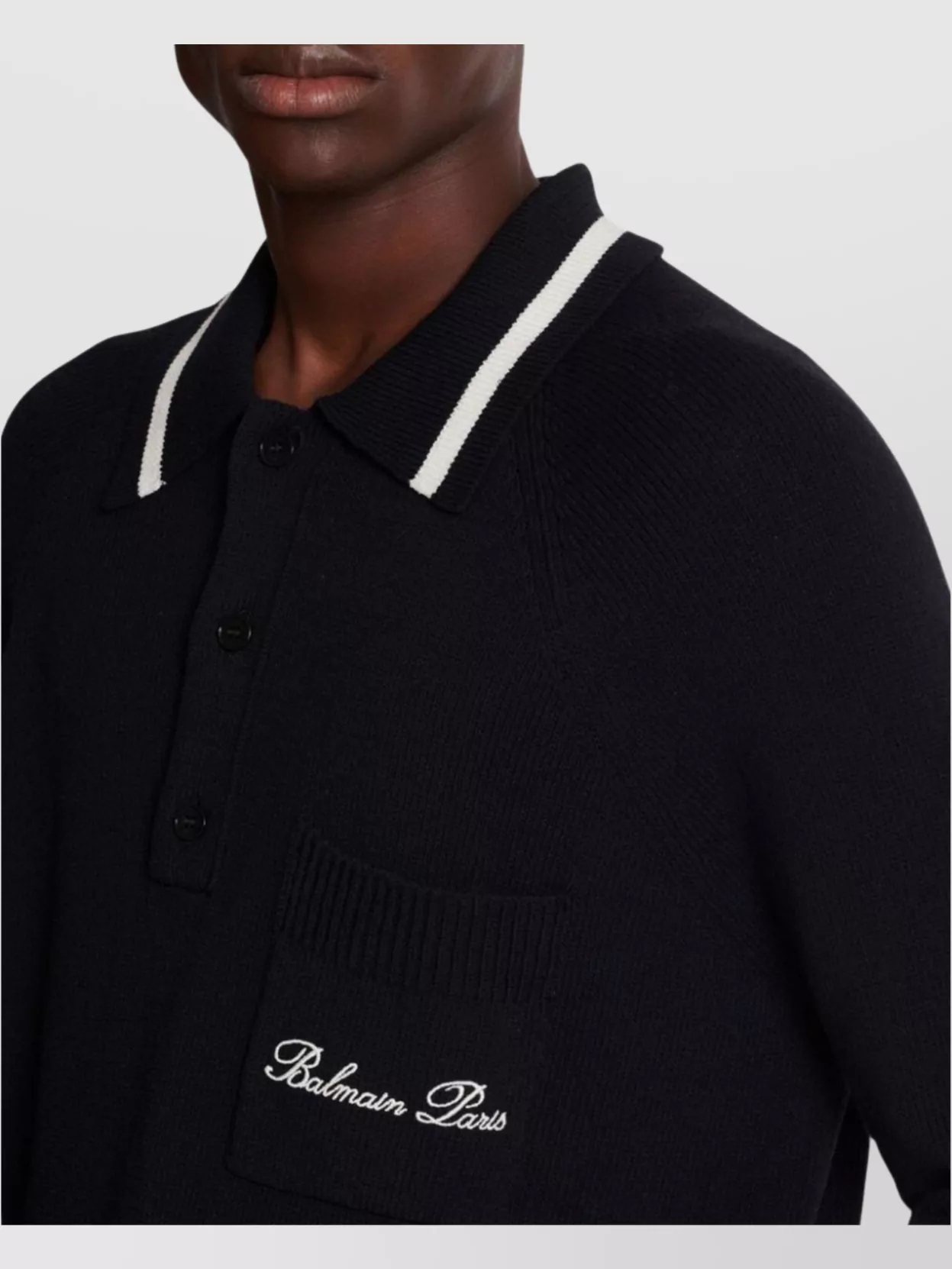 Balmain Polo Shirt With Short Sleeves And Pocket