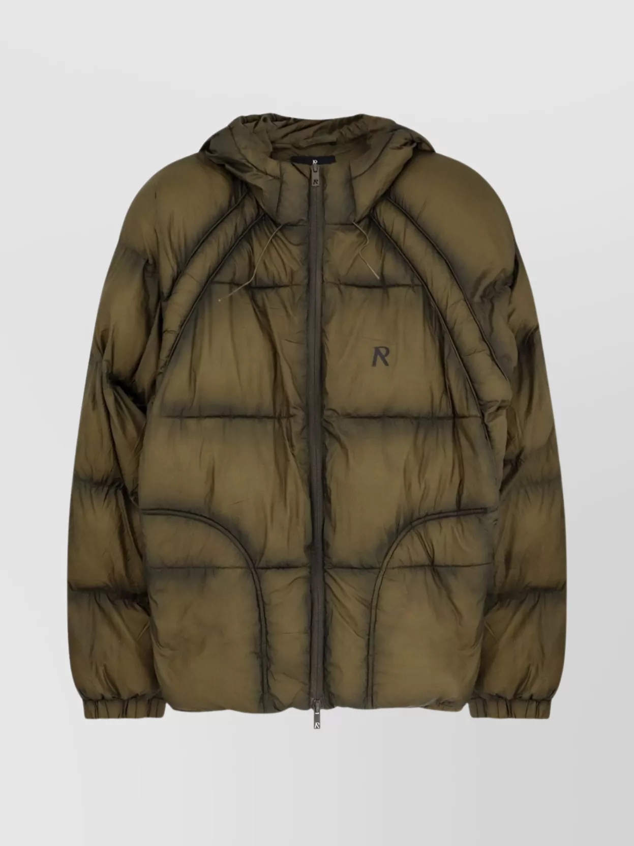 Represent Hooded Blazer With Elastic Cuffs And Pockets In Green