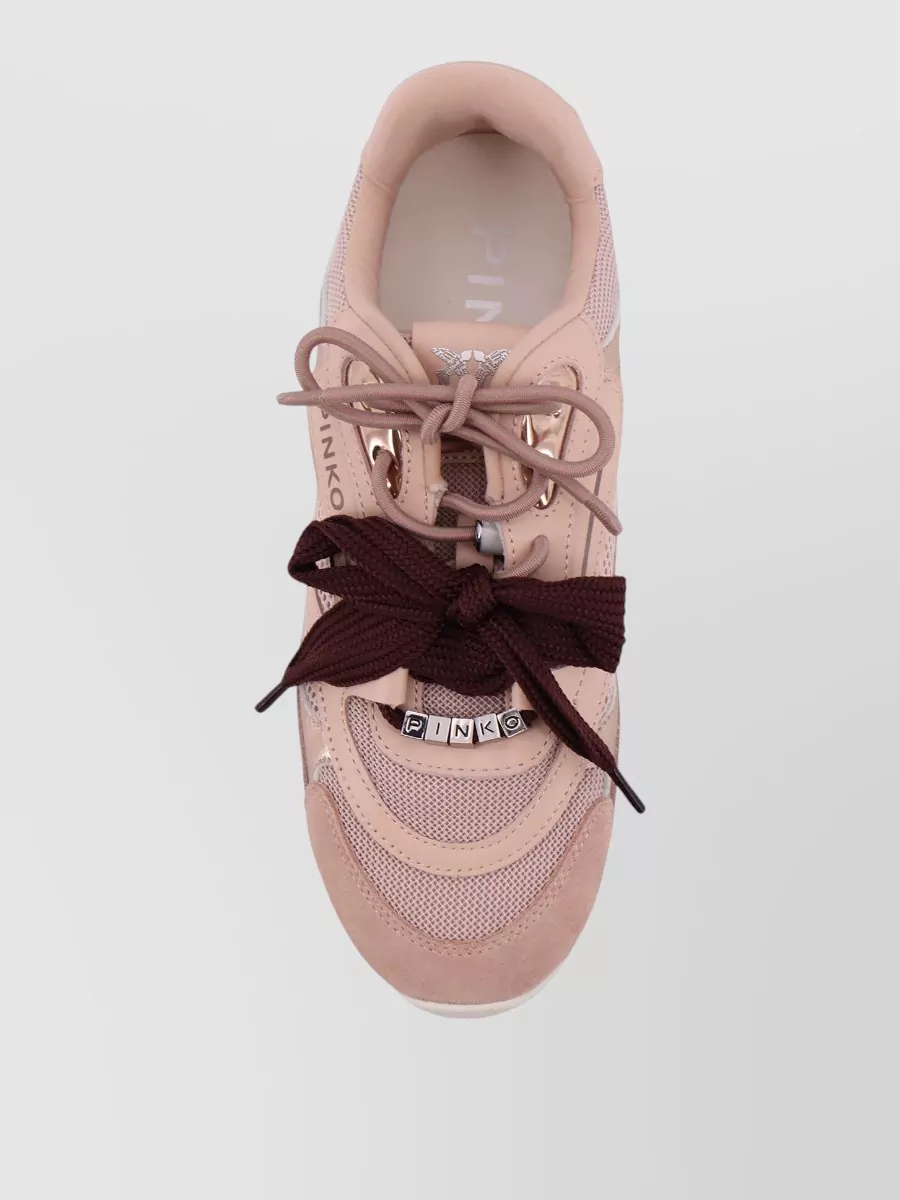 Pinko Low Top Sneakers Metallic Accents Mesh