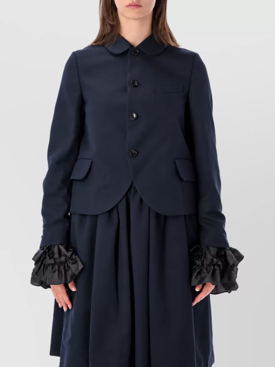 Comme des Garçons ruffled sleeve suit jacket