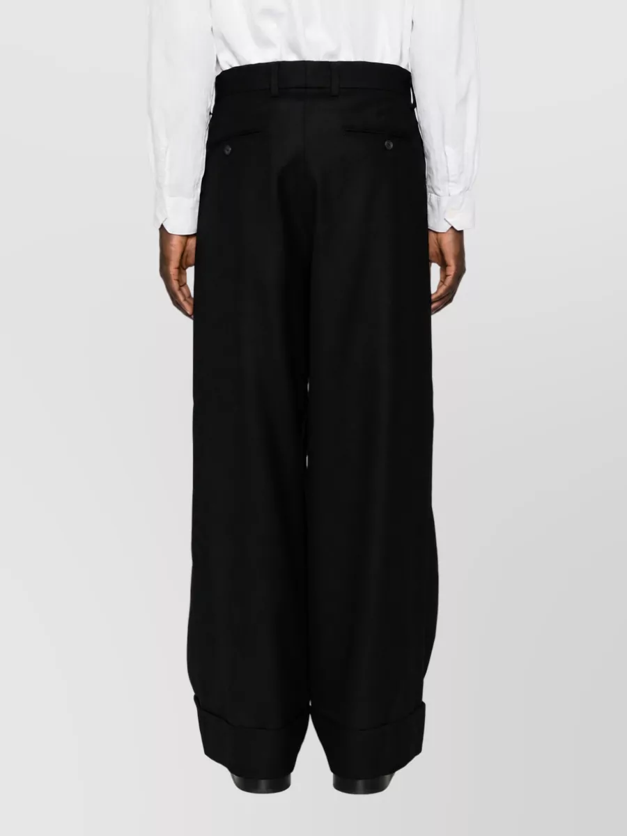 Junya Watanabe Wool Pleated Wide-Leg Trousers