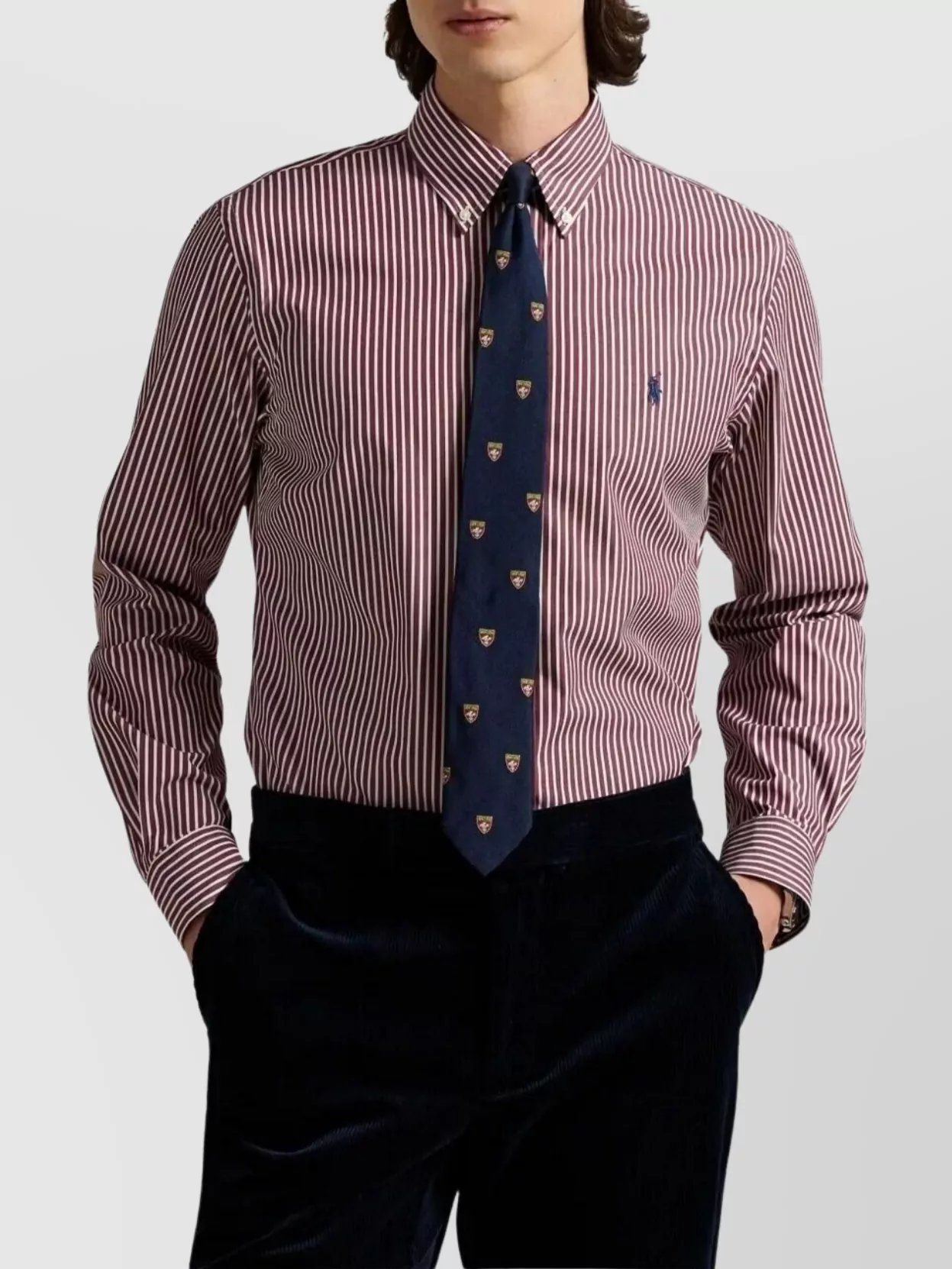 Polo Ralph Lauren Long Sleeve Sport Shirt Clothing In Red